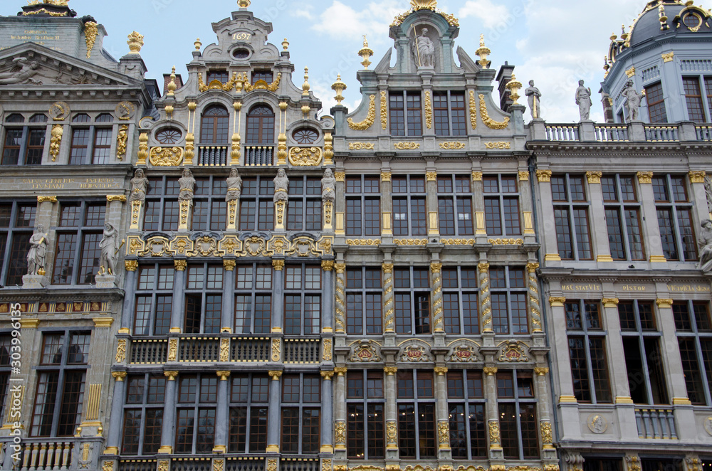 An old building at the Grand Place or Grand Square, UNESCO World Heritage Site since 1998, Brussels, Belgium, Europe