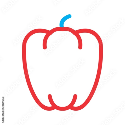 paprika icon isolated on abstract background