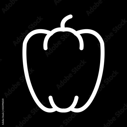 paprika icon isolated on abstract background