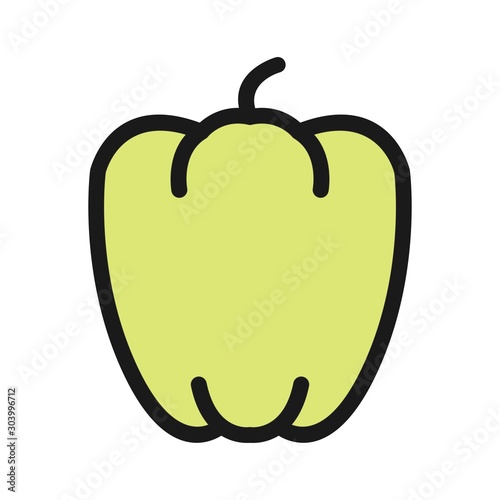paprika icon isolated on abstract background