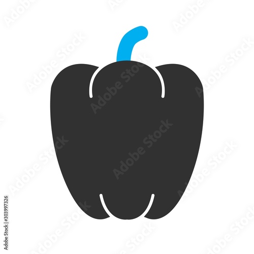 paprika icon isolated on abstract background