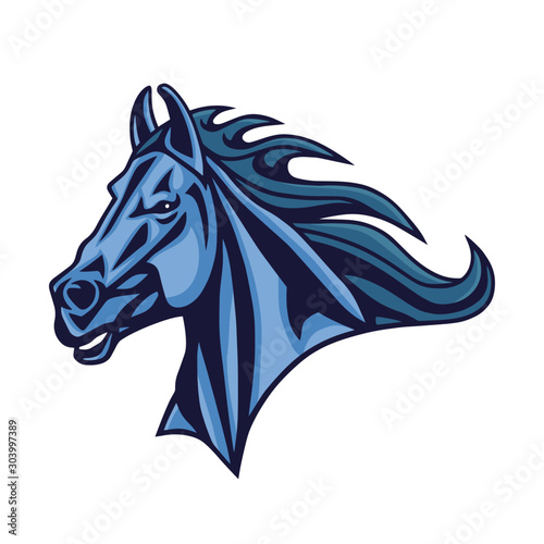 Horse Logo Mascot Design Vector Illustration