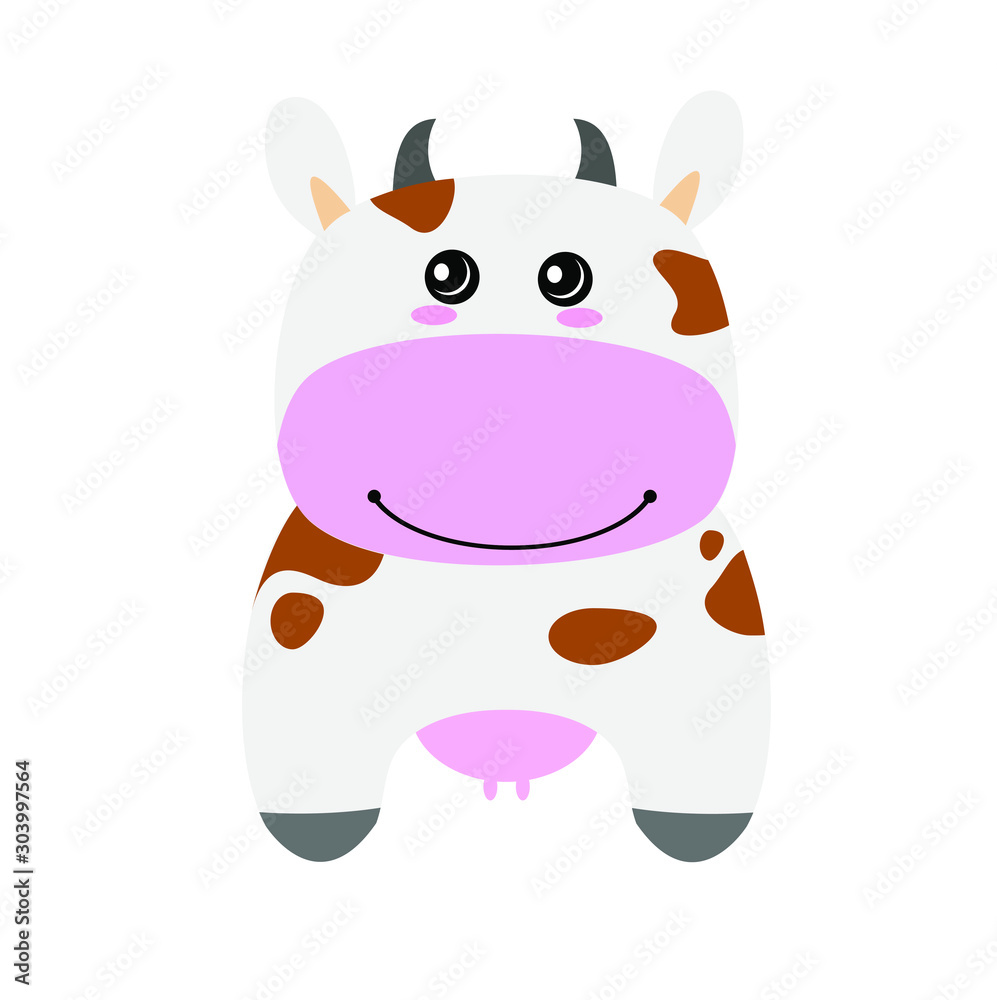 Naklejka premium cute cow