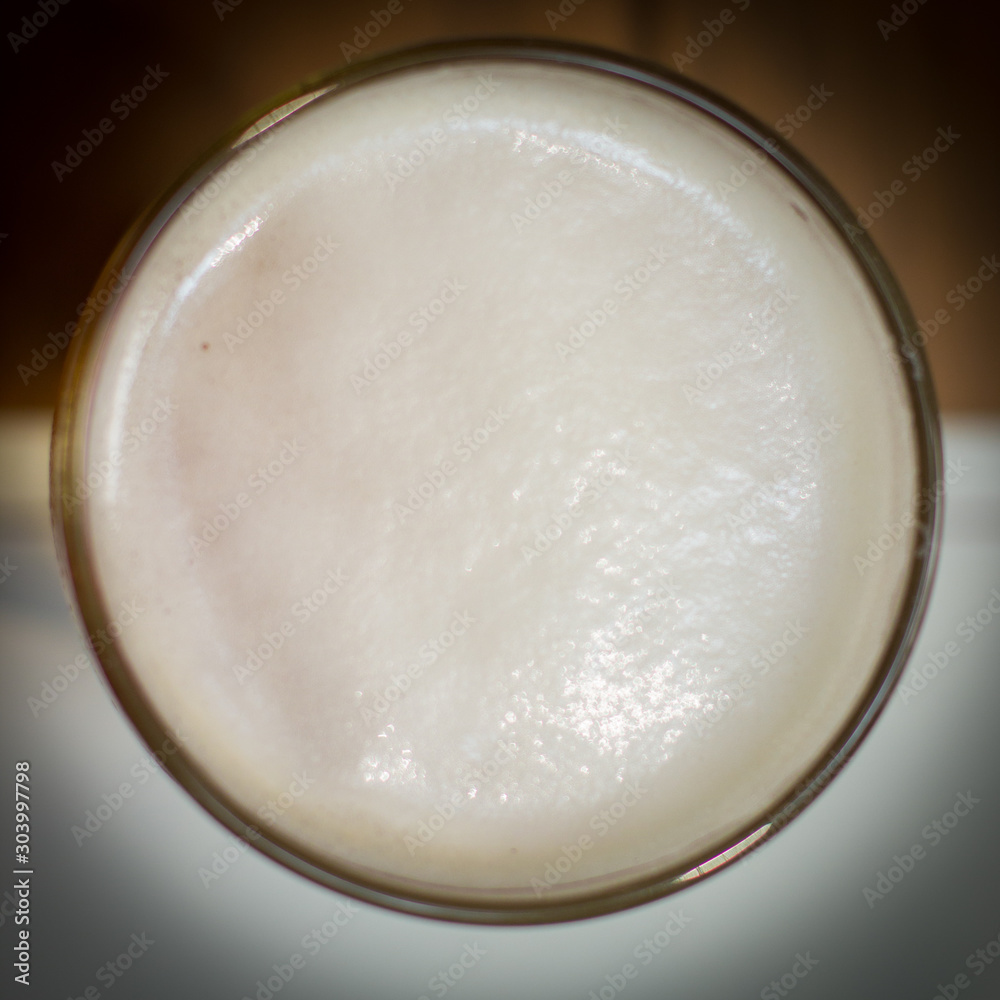 vista superior vaso de cerveza vista superior vaso de cerveza