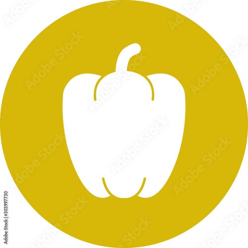 paprika icon isolated on abstract background