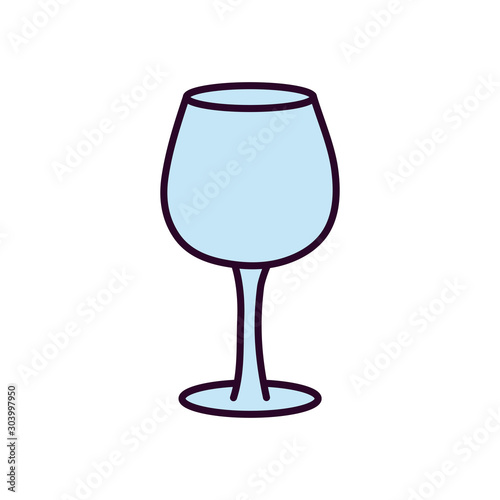 glass cup icon on white background