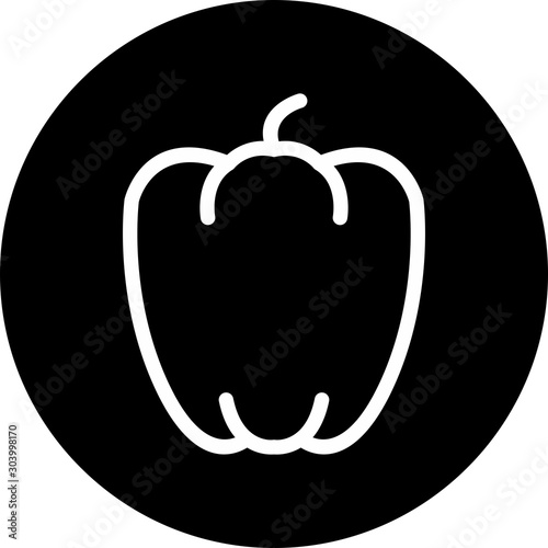 paprika icon isolated on abstract background
