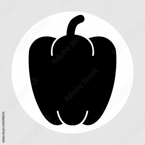 paprika icon isolated on abstract background