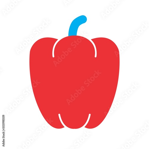 paprika icon isolated on abstract background