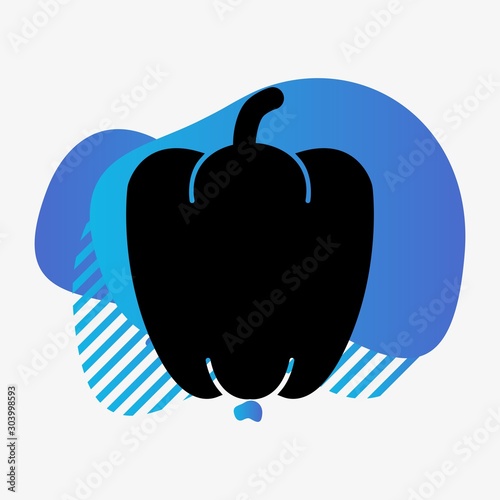 paprika icon isolated on abstract background