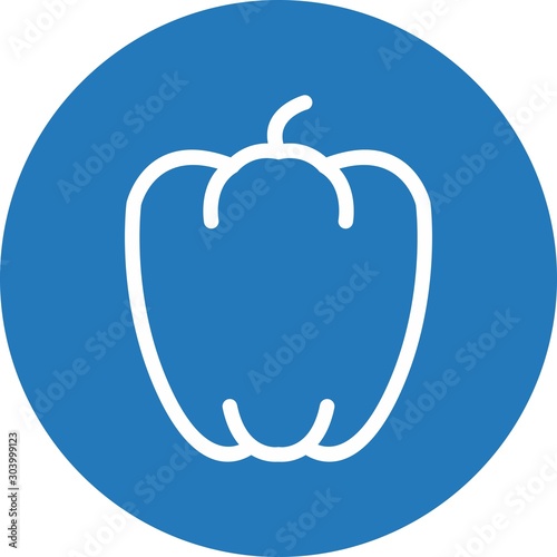 paprika icon isolated on abstract background