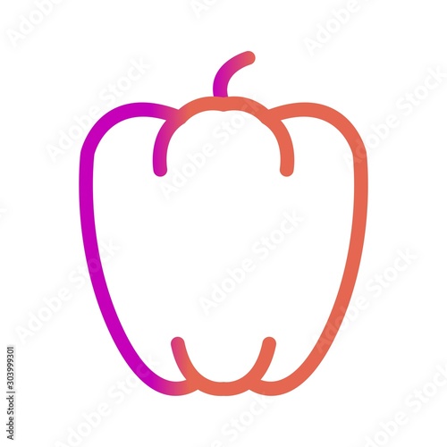 paprika icon isolated on abstract background