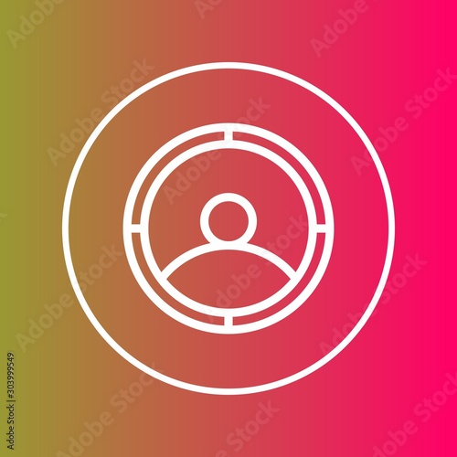 targeting icon isolated on abstract background