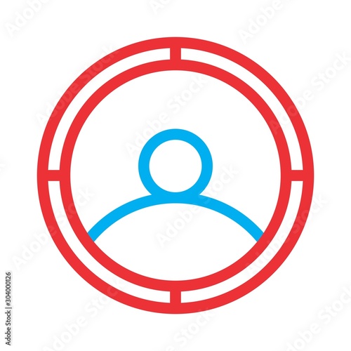 targeting icon isolated on abstract background
