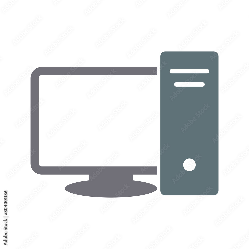 Computer icon vector design template on white background