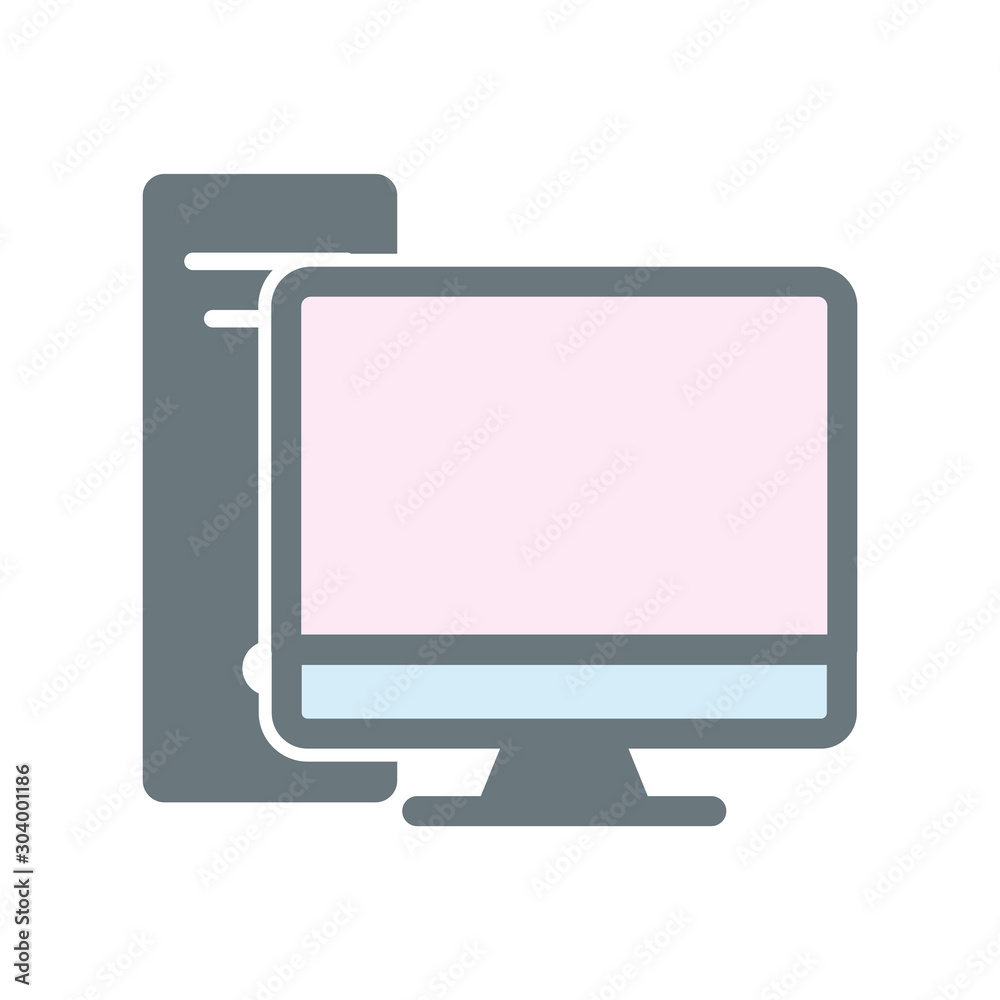 Computer icon vector design template on white background Computer icon vector design template on white background