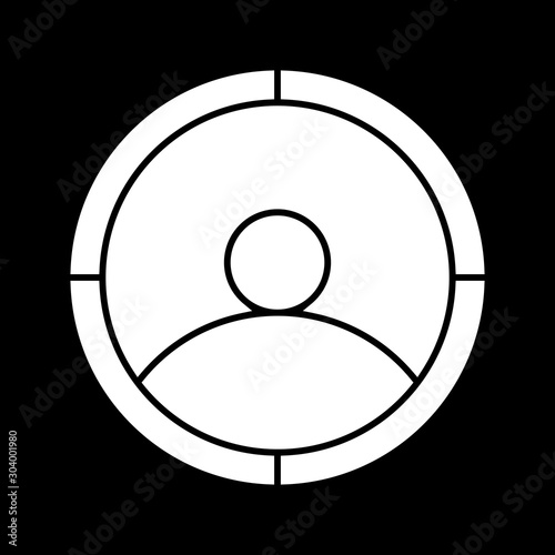 targeting icon isolated on abstract background