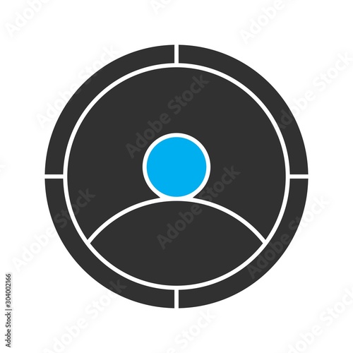 targeting icon isolated on abstract background