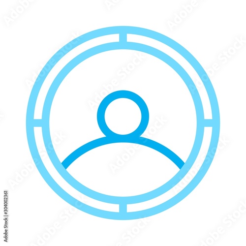 targeting icon isolated on abstract background