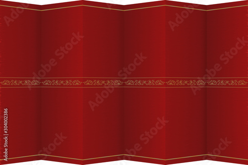 The Chinese Traditional Red-And-Golden Paper Folding Background Template