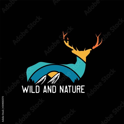 wild and nature, slogan quote t shirt design , adventure mountain hiking