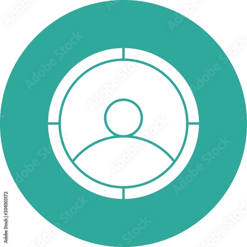 targeting icon isolated on abstract background