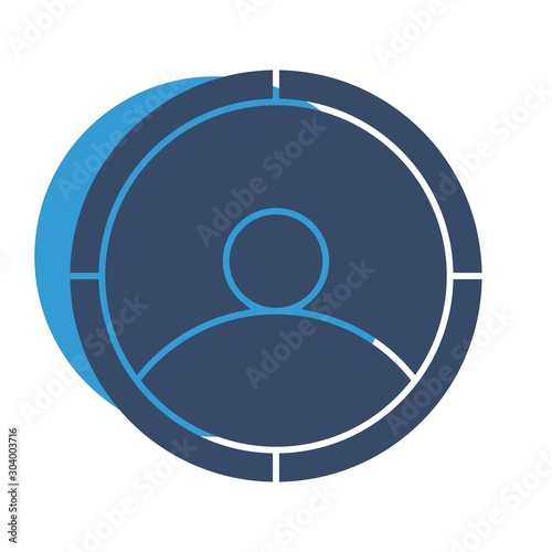 targeting icon isolated on abstract background