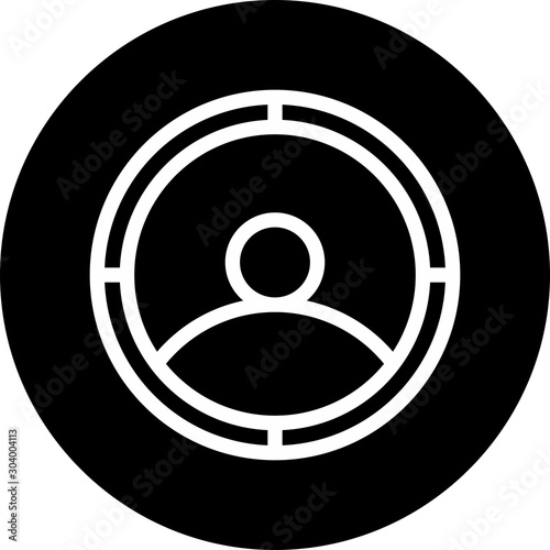 targeting icon isolated on abstract background