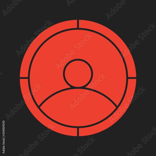 targeting icon isolated on abstract background