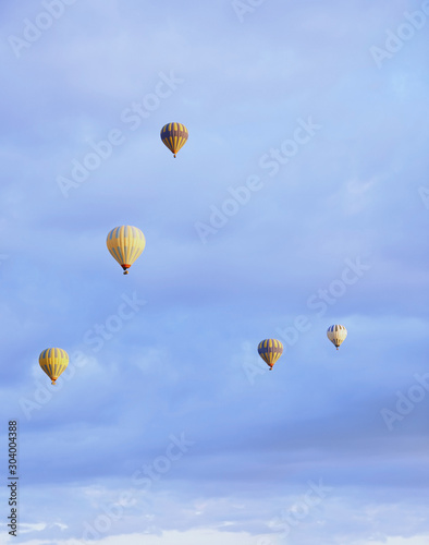 Group of air balloons flying in the sky
