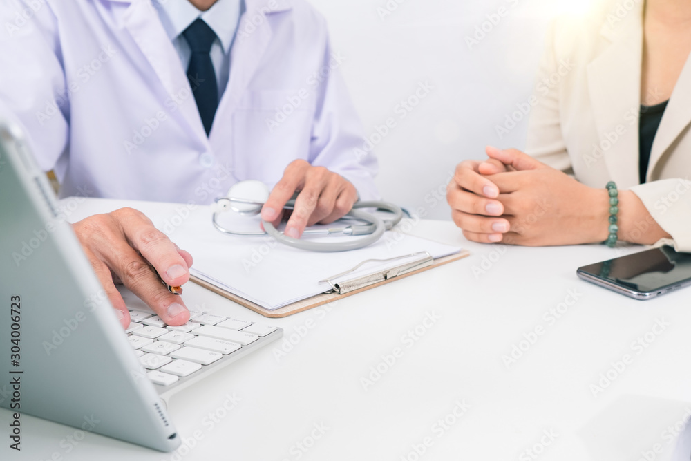 Doctor consulting patient hands closeup. medical service, consultation or education, Doctor consulting patient hands closeup. medical service, consultation or education,