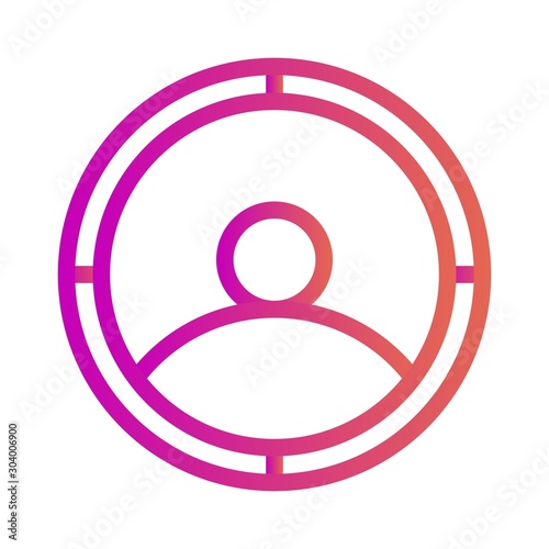 targeting icon isolated on abstract background