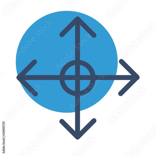 reticle icon isolated on abstract background