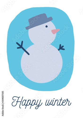 Cute christmas card. Happy new year
