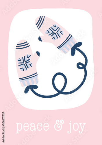 Cute christmas card. Happy new year