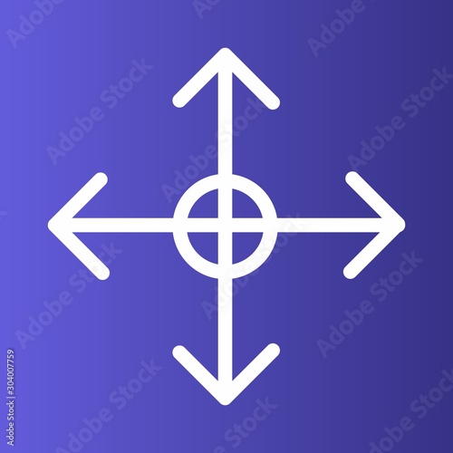reticle icon isolated on abstract background