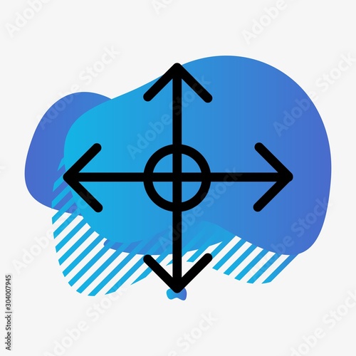 reticle icon isolated on abstract background