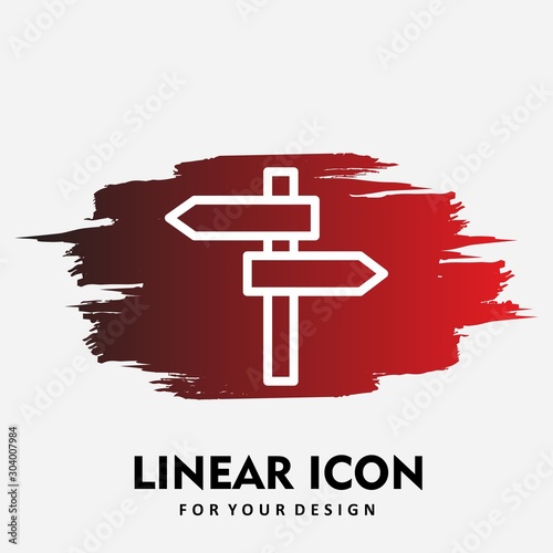  Directional arrows icon isolated on abstract background