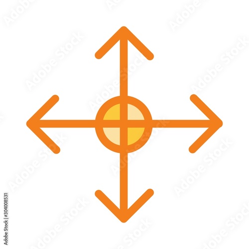 reticle icon isolated on abstract background photo