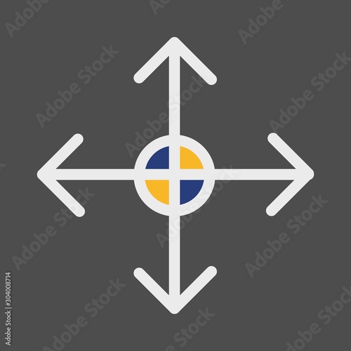 reticle icon isolated on abstract background