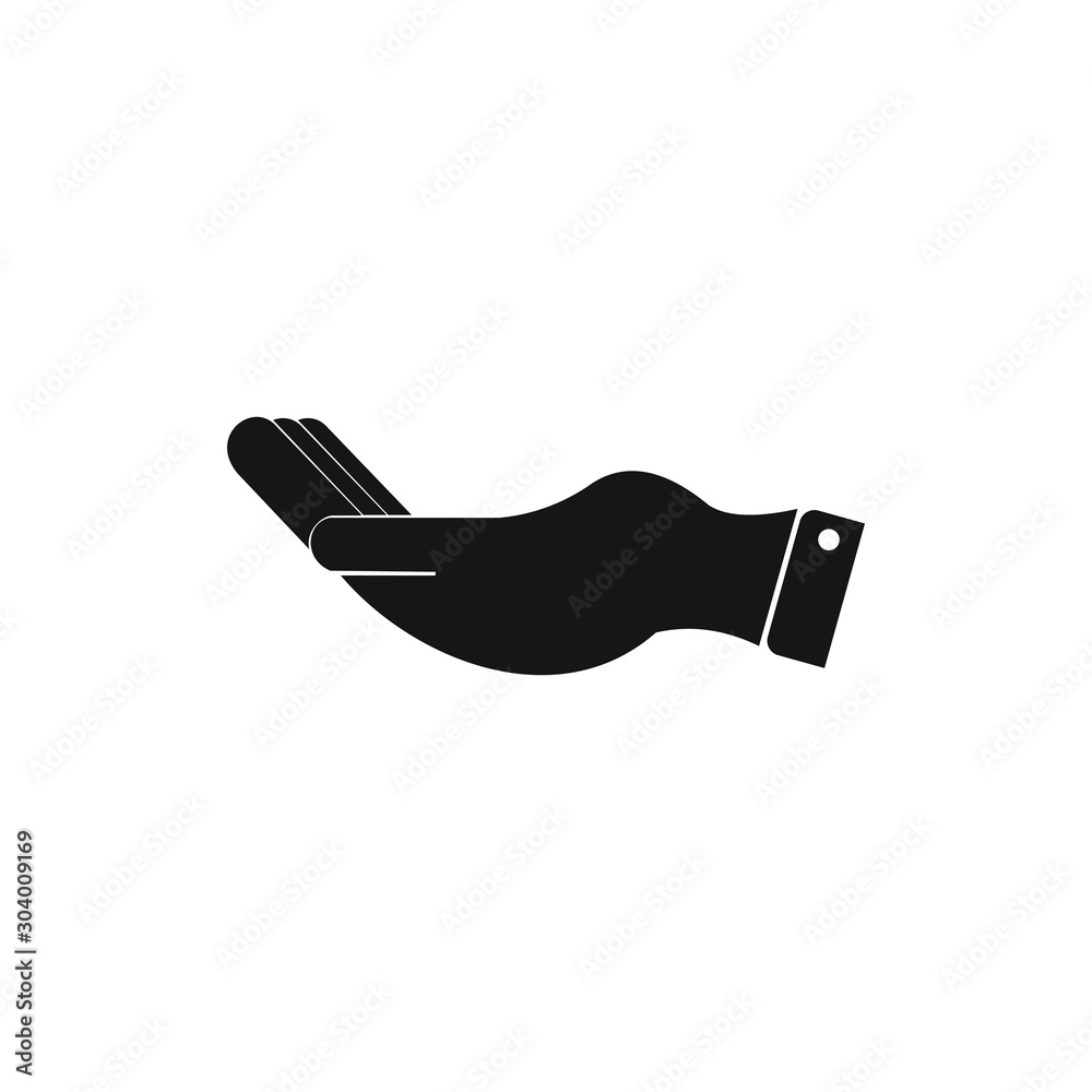 Hand vector icon illustration sign Hand vector icon illustration sign