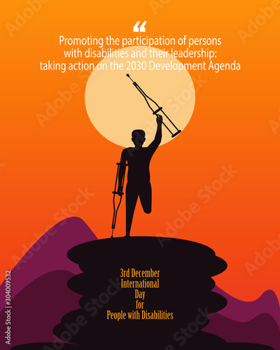 3 december International Day for People with Disability day illustration