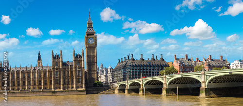 Photo Big Ben, Parliament, Westminster bridge in London