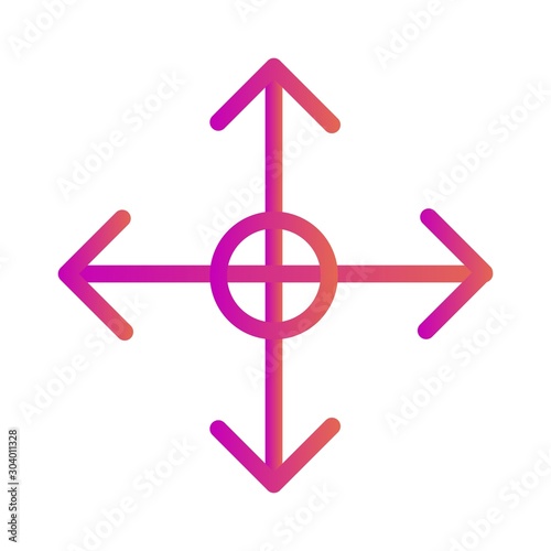reticle icon isolated on abstract background