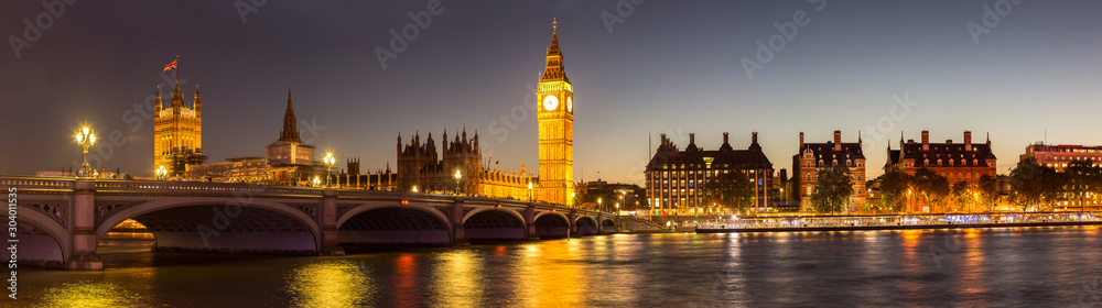 Big Ben, Parliament, Westminster bridge in London