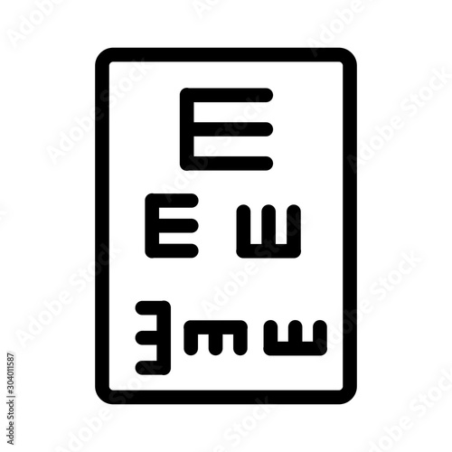 Eye test icon isolated on abstract background