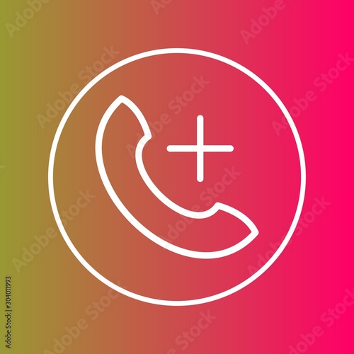 help line icon isolated on abstract background
