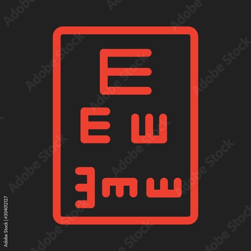 Eye test icon isolated on abstract background