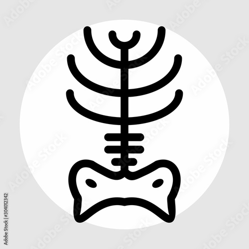  x ray icon isolated on abstract background