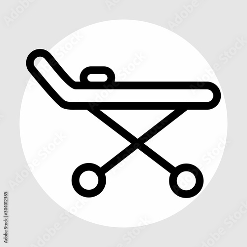 stretcher icon isolated on abstract background